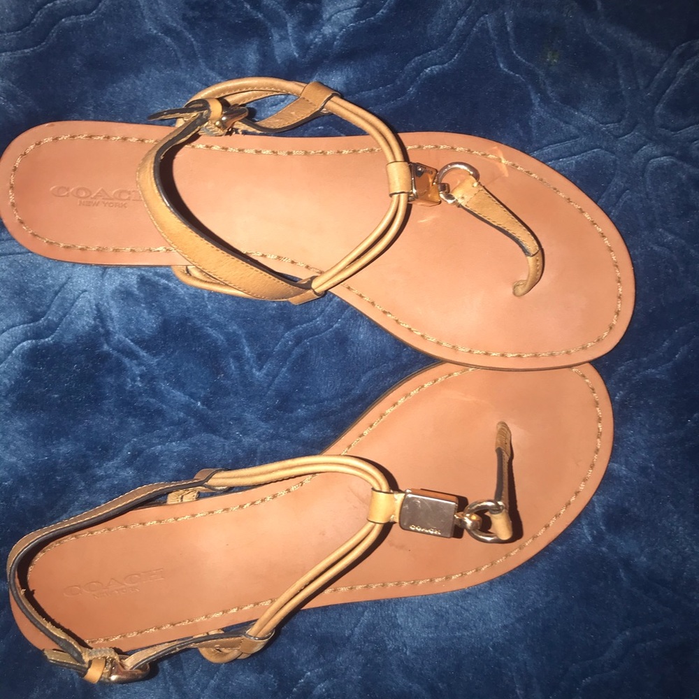 Coach Charleen Ginger T-Strap Sandals